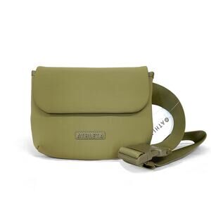 Athleta Diem Fanny Pack New $59 Olive Branch Green Neoprene Crossbody Belt Bag